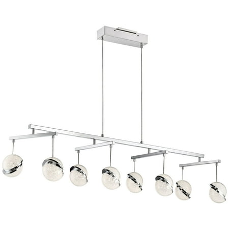 

George Kovacs Silver Slice 49 3/4 Chrome LED Kitchen Island Light Pendant