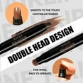 thumbnail image 5 of SDJMa 2-Pack Dual-Ended Hairline Pencils – Brush & Precision Tip for Gray Coverage & Contouring (Brown), 5 of 5