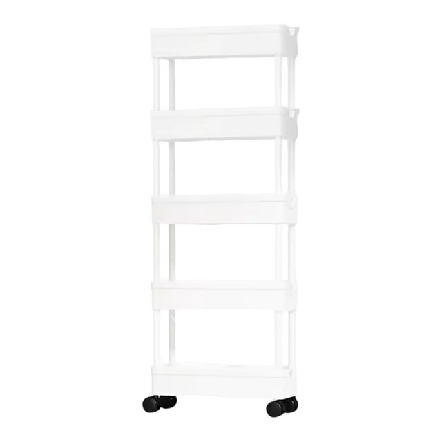 yingyy Black 3 Tier Storage Cart With Rotatable Wheel For Home Organization Versatile White,5 layers 25cm