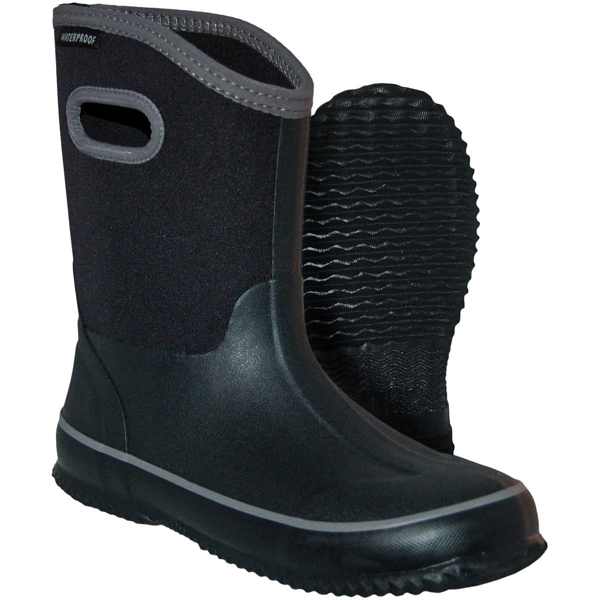 walmart black rubber boots