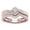 K, variant on Weloille Rhinestone Heart-shaped Rings Set for Women 2Pcs Stackable Bands Engagement Wedding (Rose gold)