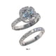 thumbnail image 2 of Anillo de compromiso de boda Qarigey conjunto de anillo de piedra de circón AAA lujo mujer Plata 7, 2 of 6