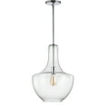 thumbnail image 6 of JONATHAN Y Watts 13.25" 1-Light Mid-Century Modern Iron/Glass LED Pendant, Chrome/Clear, 6 of 9