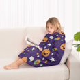 thumbnail image 4 of Halloween Cute Pumpkins and Cupcakes Blanket Hoodies for Kids 6-13YR Oversize Wearable Blanket Hoodies for Boys Girls Teens, 4 of 7
