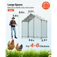 thumbnail image 2 of KFFKFF Large Metal Chicken Coop, 6.6 x 3.3 x 6.6 ft, Walk-in Poultry Enclosure with Weatherproof Cover & Durable Frame, Spire Roof Cage for Rabbits, Ducks, Hens, Geese, and Other Small Animals, 2 of 9