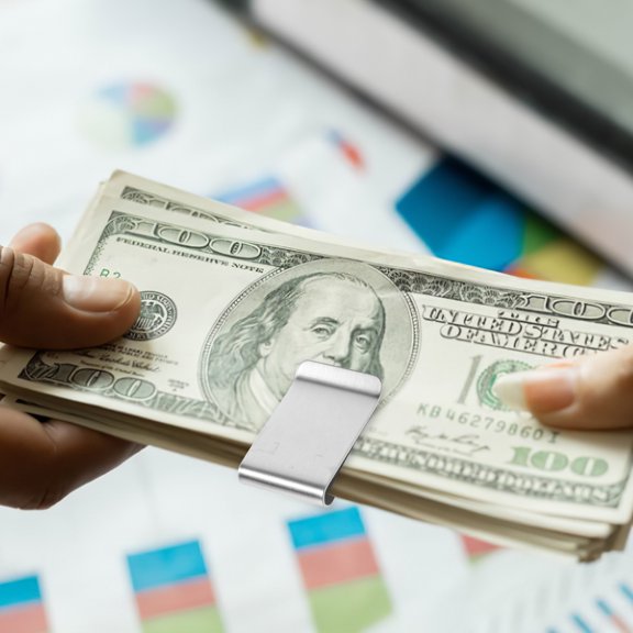 Money Clips Bachelor Party Gifts Binder Pocket Wallet for Men Stainless Steel