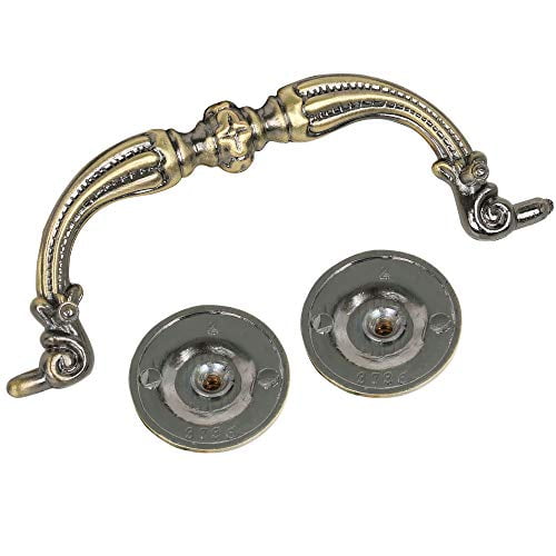 Utopia Alley 10pcs Medici Drop Center-to-Center Pull, Antique Brass, 3.78 in. Center- to-Center