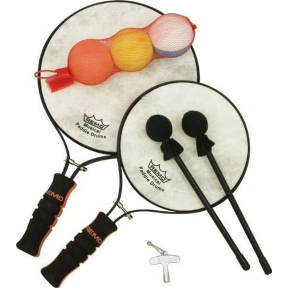 REMO Paddle Drum Set, 8"-10" Diameters (Includes 2 Mallets, 3 Balls)