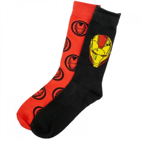 Iron Man Icons Crew Socks 2-Pair Box Set