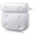 thumbnail image 1 of Cojín de Baño en Blanco - Almohada de Baño en Textil Impermeable Repelente al Agua y Antideslizante con Ventosas - Reposacabezas para Spa y S, 1 of 5