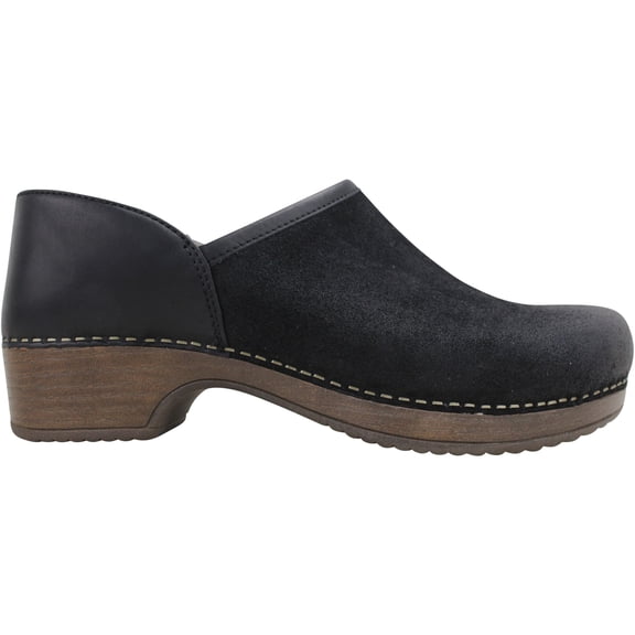 Dansko Brenna Burnished Suede Black 9431-477800 Women's Size 39