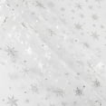 thumbnail image 3 of Topboutique 9.8 Ft Glitter Snowflake Tulle Fabric Organza Tablecloth Silver Foil Sheer Fabric Gauze Table Runner for Birthday Wedding Party Table Dress Curtain Decor (White), 3 of 5