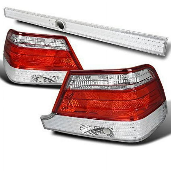 Spec-D Tuning LT-BW14094RPW-RS Mercedes Benz S-Class W140 Red/Clear Tail Lights