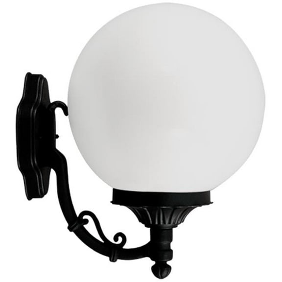 Dabmar Lighting GM245-B Powder Coated Cast Aluminum Wall Light Fixture, Black - 13.88 x 9.63 x 12.25 in.