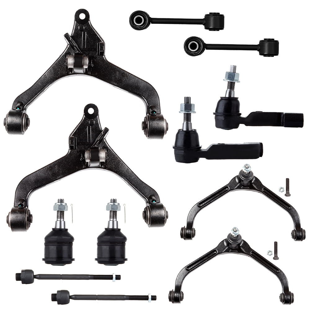 ECCPP Control Arm Kit For 2002 2003 2004 for Jeep Liberty - Inner Tie Rod Ends Lower Ball Joints Lower Control Arms Outer Tie Rod Ends- Passenger Front Sway Bar Links Upper Control Arms