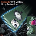 thumbnail image 5 of for iPhone 14 Case [Not Yellowing] [Military Grade Protection] [No.1 Strong Magnets] Magnetic Metal Matte Built-in Compatible with MagSafe Stand Case 6.1 inch 2022, Alpine Green, 5 of 12