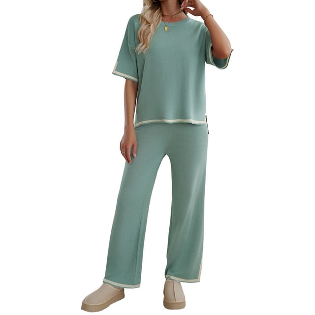 Pantalón de Punto de Corta, Traje Verde XL