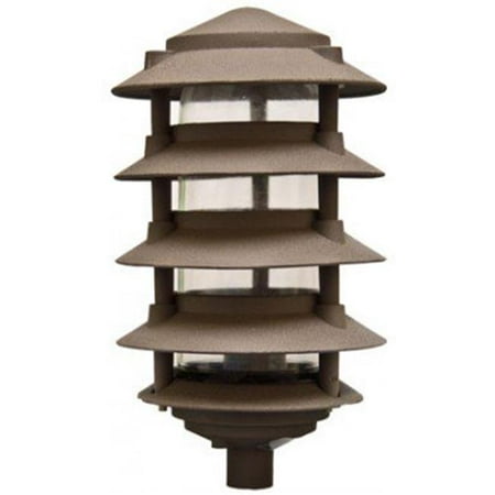 

6 x 0.5 in. 13W & 120V S13-GU24 Five Tier Pagoda Light - Bronze