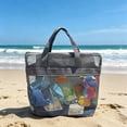 thumbnail image 7 of AUNVITO Mesh Net Beach Tote Bag, Large Capacity Ventilated Sand-Proof Shoulder Handbag for Summer Swimming Travel Outdoor, 1pc, 7 of 7