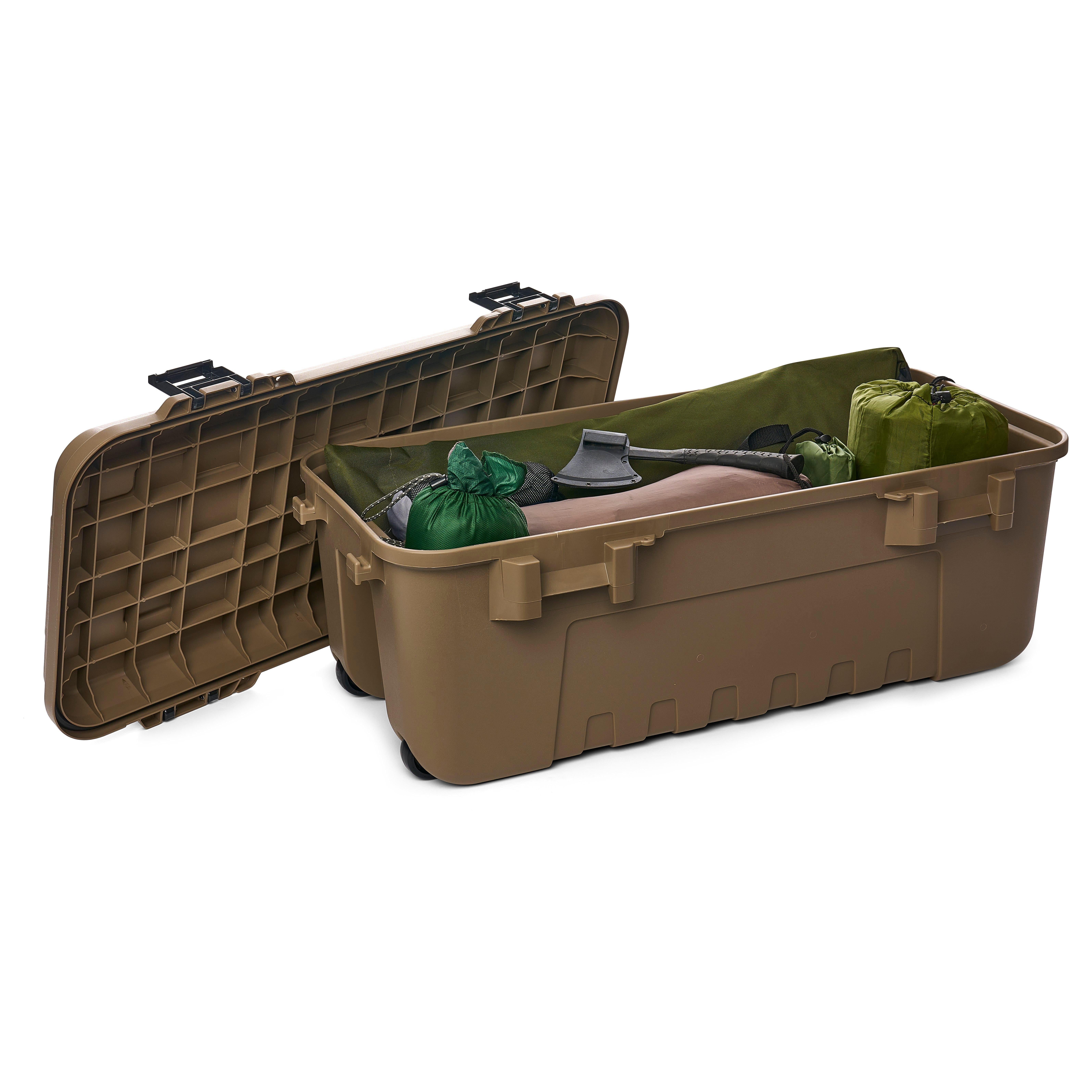 Plano Sportsman's Trunk, Desert Tan, 27-Gallon Lockable Storage Box