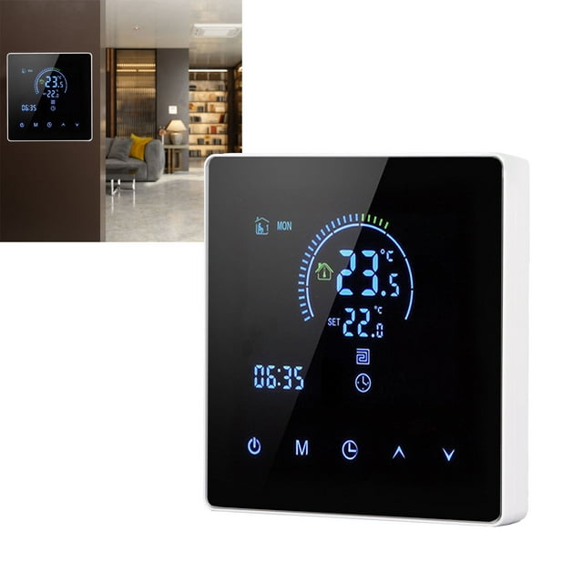 Écran LCD Intelligent, Fonction de Programmation, Contrôle de la Température, Thermostat Intelligent, Grand Application, Écran LCD, Programmable, Thermostat de Chauffage Électrique, Maison Bureau Hôtel,