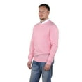 thumbnail image 5 of Socal Look Men's Sweater Crew Neck Long Sleeve Acrylic Pullover Pink, 5XL, 5 of 7