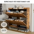 thumbnail image 5 of Shoe Cabinet with 4 Flip Drawers, Freestanding Shoe Cabinet Organizer, Shoes Storage Cabinet for Entryway, Narrow Shoe Rack Cabinet, 5 of 8