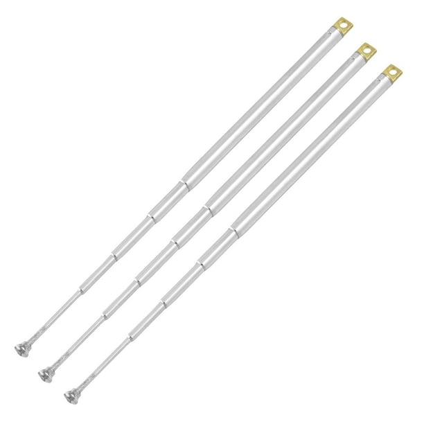 3X Antena Telescopica Remoto 307mm 12 pulgada 5 Secciones para FM Radio TV