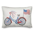 thumbnail image 2 of Creative Products Patriotic Parade Bike 14x20 Spun Poly Pillow, 2 of 3