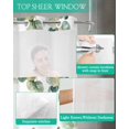 thumbnail image 4 of Anzona No Hook Shower Curtains, Green Eucalyptus Leaves Small Shower Curtains with Snap in Liner, Summer Botanical Butterflies Waterproof Washable Fabric Bathroom Shower Curtain Sets, 36" x 72", 4 of 4