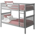 thumbnail image 3 of BEDSMART Solid Wood Twin Over Twin Bunk Bed | Gray, 3 of 7