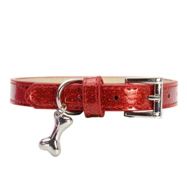 Collar de cuero reflectante para perros. Con hebilla de aleación. Resistente al agua. Collar clásico de cuero para mascotas. Apto para perros grandes.