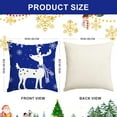 thumbnail image 2 of Sanmadrola Christmas Throw Pillow Covers 18''x18'' Set of 4 Decorative Holiday Pillows Cover Cases Farmhouse Decor for Xmas Decoration Home Couch Sofa, Blue, 2 of 8