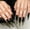 D, variant on ONLYEOR Glitter French Tip Press On Nails, Sparkling Silver Design, Medium Square Fake Nails for Party & Daily Wear