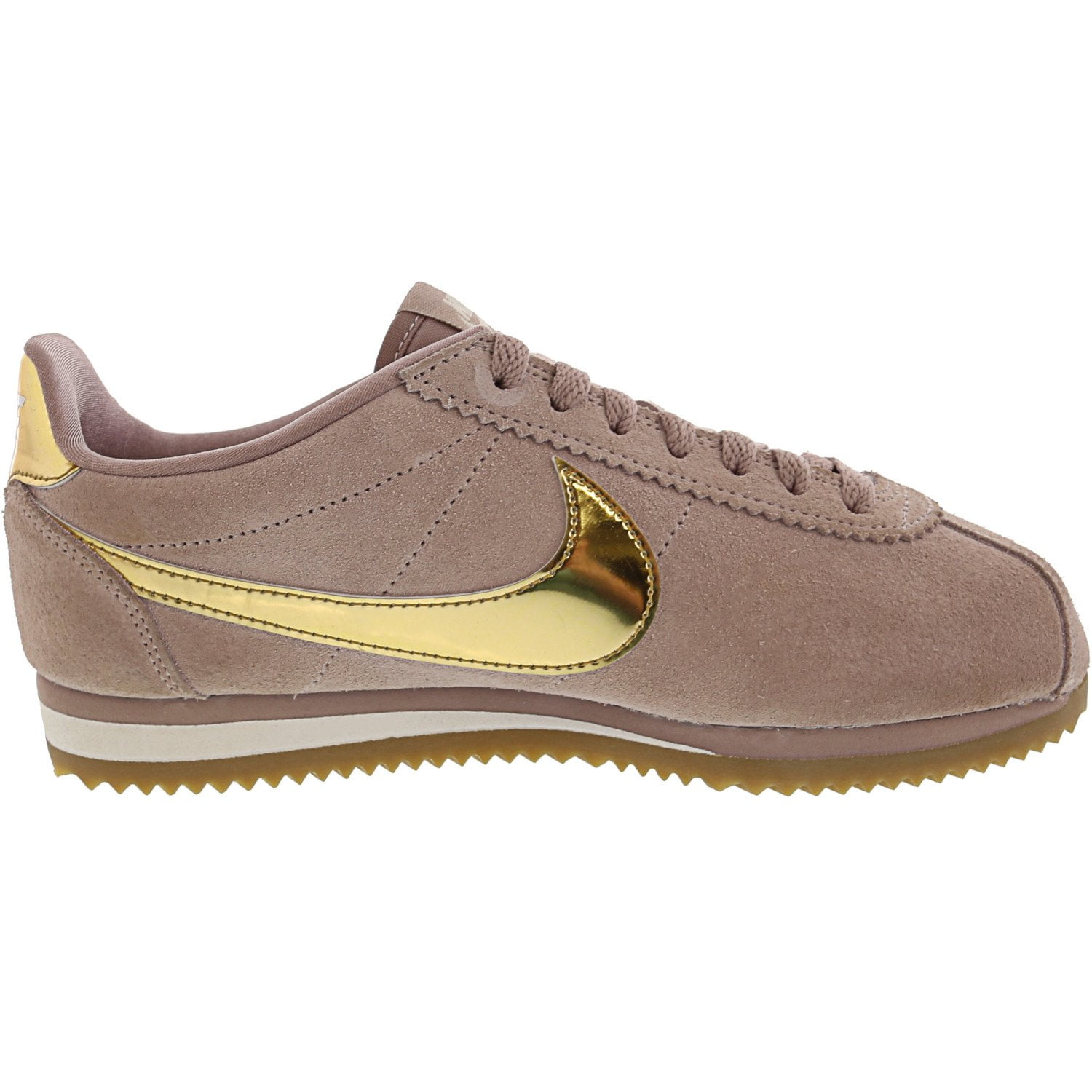 vertical Ru Tesoro Nike Women's Classic Cortez Se Diffused Taupe / Metallic Gold Ankle-High  Sneaker - 7M - Walmart.com