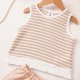 thumbnail image 5 of Vestido de Verano de Manga Corta Suave Cómodo Color Sólido Cuello Redondo Blusas Conjuntos para Niños Niñas Vestido de Manga Corta Lindo Moda Casual, 5 of 9