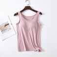 thumbnail image 4 of ORT Women's Tank Top with Built in Bras Wide Strap Padded Camisole Summer Cami Shirts(Z01-Pink,XL), 4 of 9