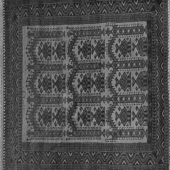 Ahgly Company Indoor Square Southwestern Gray Country Area Rugs, 3' Square