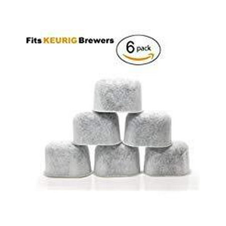 6 Pack Keurig Compatible Charcoal Water Filter Replacement for KUERIG Coffee Makers Universal (NOT CUISINART) - Fits Keurig 2.0 and older Coffee Machines - Purifies and Improve Taste by