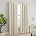 thumbnail image 5 of Eclipse Cannes Magnitech 100% Blackout Curtain, Rod Pocket Window Curtain Panel, Seamless Magnetic Closure, 84 in long x 40 in wide, (1 Panel), Ivory, 5 of 13
