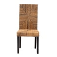 thumbnail image 3 of bali & pari Laymi Seagrass and Mahogany wood BOHO Dining Chair, Natural Brown, 3 of 10