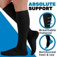 thumbnail image 5 of ABSOLUTE SUPPORT 20-30 mmHg Compression Socks for Airplane Travel Black, 3X-Large, 5 of 9