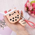 thumbnail image 3 of Linda funda para Airpod Pro con llavero, diseño de té de leche Boba rosa femenino, compatible con Airpods Pro, funda de carga para mujeres y niñas, 3 of 5