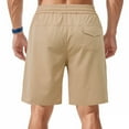 thumbnail image 3 of Men's Casual Shorts with Elastic Drawstring Waist Lightweight Straight Leg Shorts Breathable Beach Shorts, 3 of 7