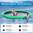 thumbnail image 5 of Bezliving 10FT Sunchill Round Inflatable Float Ring for Adults, Heavy Duty Hammock Pool Lounger with Pump, for Lake, Ocean & Pool, 5 of 7