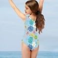thumbnail image 3 of FOR U DESIGNS Avocado Flowers One Piece Swimsuit Teens 13-14 Years Old Tank Leotard Palm Leaves Girls Sleeveless Swimwear for Dancing Swimming, 3 of 8