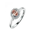 thumbnail image 2 of Affordable 1.25 Carat Morganite and Diamond Engagement Ring in 14k White Gold affordable morganite and diamond engagement ring, 2 of 2