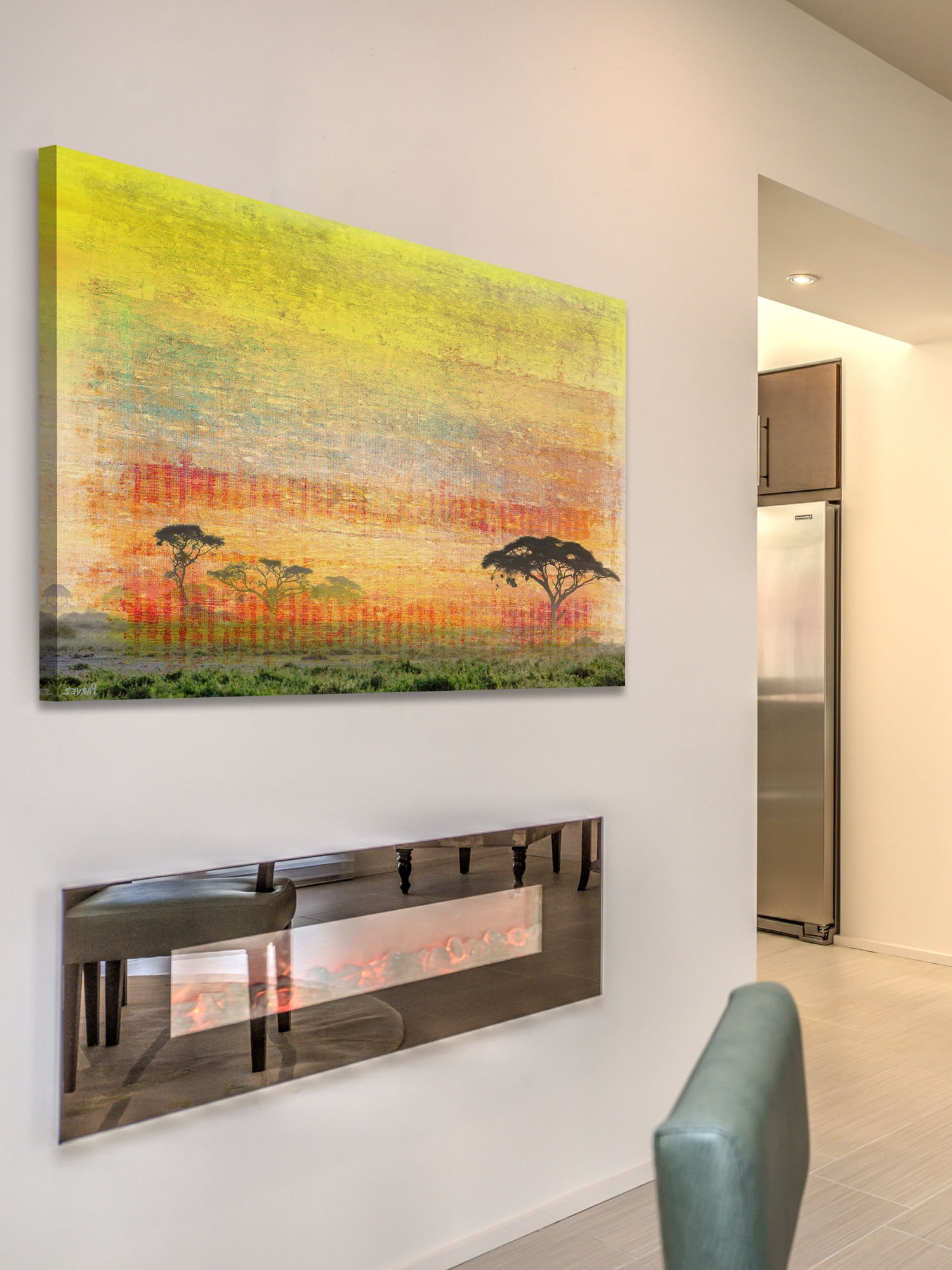 Parvez Taj "Orange Plains" Print on Canvas