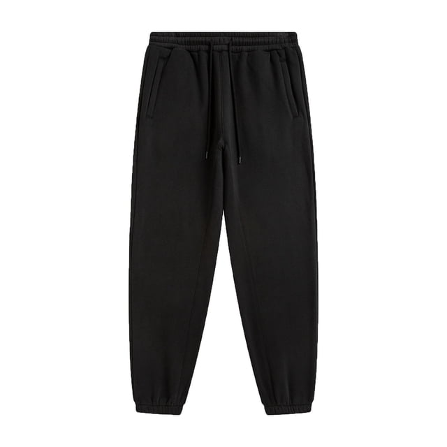 Pantalones largos para hombre, color liso, informales, con cordón en el tobillo, pantalones largos para hombre
