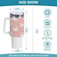 thumbnail image 3 of SKYSONIC 40 oz Cute Funny Rabbit Face Tumbler with Handle and Straw Lid, Insulated Cup Reusable Stainless Steel Water Bottle Travel Mug, 3 of 7